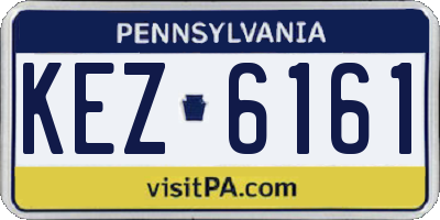 PA license plate KEZ6161