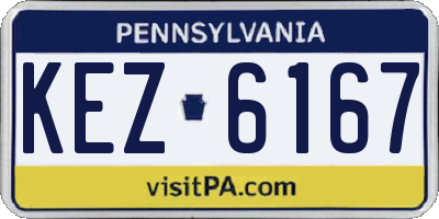 PA license plate KEZ6167