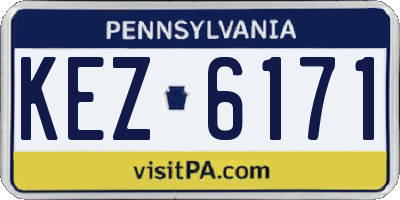 PA license plate KEZ6171