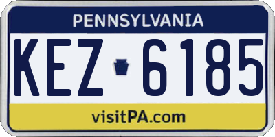 PA license plate KEZ6185