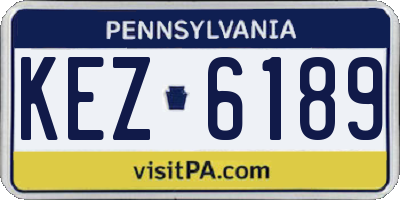 PA license plate KEZ6189