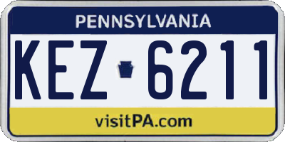 PA license plate KEZ6211