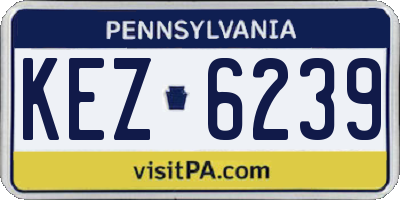 PA license plate KEZ6239