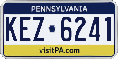 PA license plate KEZ6241