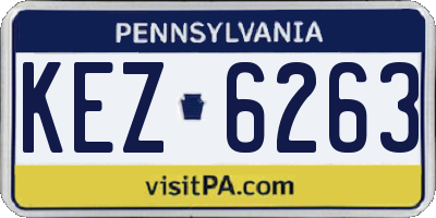 PA license plate KEZ6263