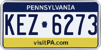 PA license plate KEZ6273