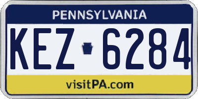 PA license plate KEZ6284
