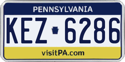 PA license plate KEZ6286