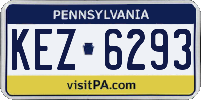 PA license plate KEZ6293