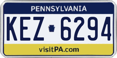 PA license plate KEZ6294