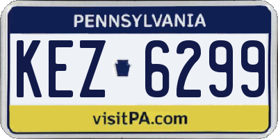 PA license plate KEZ6299