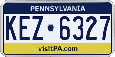 PA license plate KEZ6327