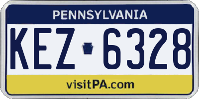 PA license plate KEZ6328