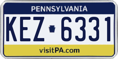 PA license plate KEZ6331