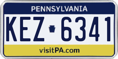 PA license plate KEZ6341