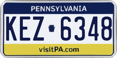 PA license plate KEZ6348
