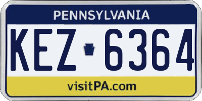 PA license plate KEZ6364