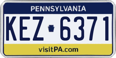 PA license plate KEZ6371