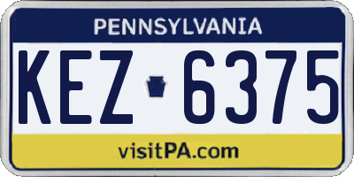 PA license plate KEZ6375