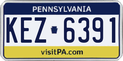 PA license plate KEZ6391