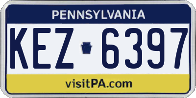 PA license plate KEZ6397