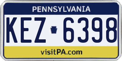 PA license plate KEZ6398