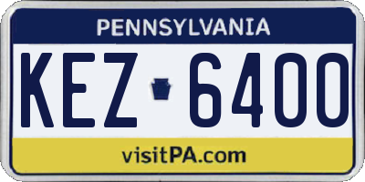 PA license plate KEZ6400