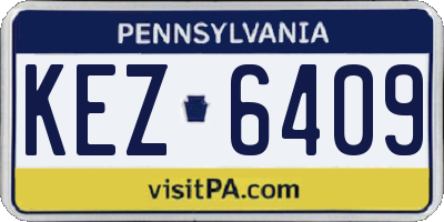 PA license plate KEZ6409