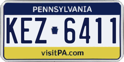 PA license plate KEZ6411
