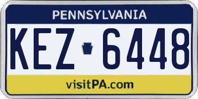 PA license plate KEZ6448