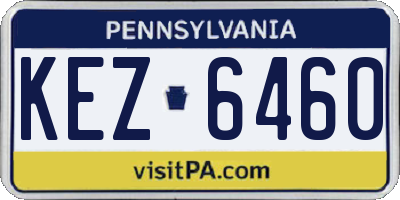 PA license plate KEZ6460