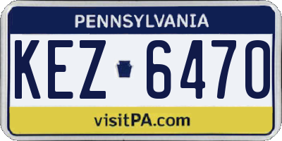 PA license plate KEZ6470