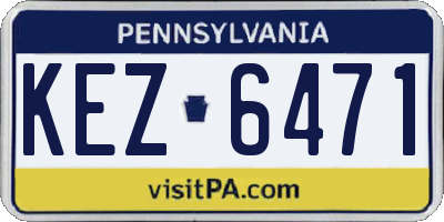PA license plate KEZ6471