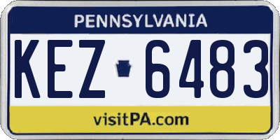 PA license plate KEZ6483
