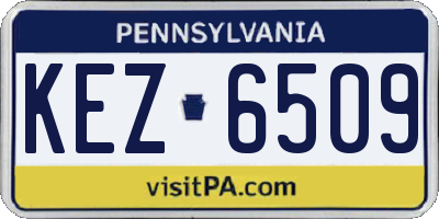 PA license plate KEZ6509