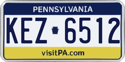 PA license plate KEZ6512