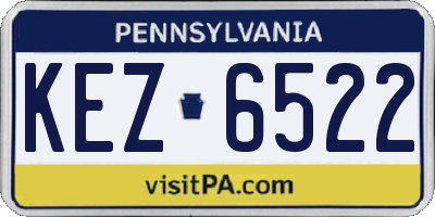 PA license plate KEZ6522