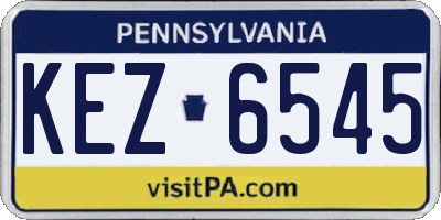 PA license plate KEZ6545