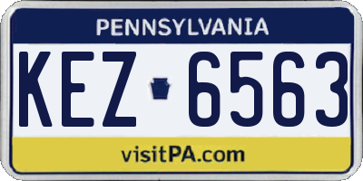PA license plate KEZ6563