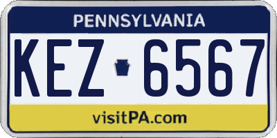 PA license plate KEZ6567