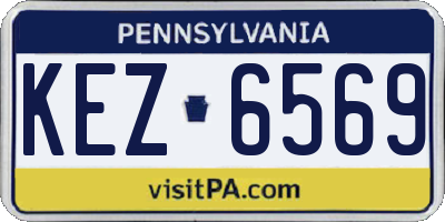 PA license plate KEZ6569