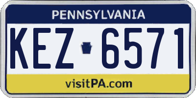 PA license plate KEZ6571
