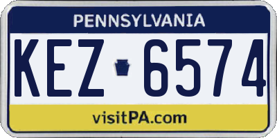 PA license plate KEZ6574