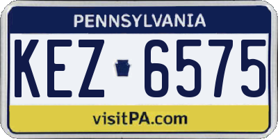 PA license plate KEZ6575