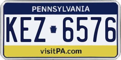 PA license plate KEZ6576