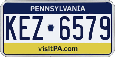PA license plate KEZ6579