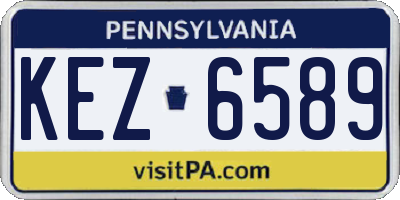 PA license plate KEZ6589
