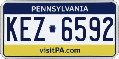PA license plate KEZ6592
