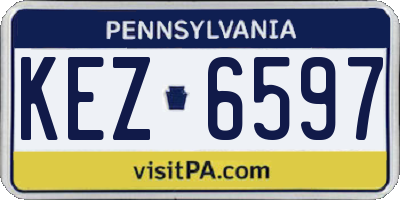 PA license plate KEZ6597