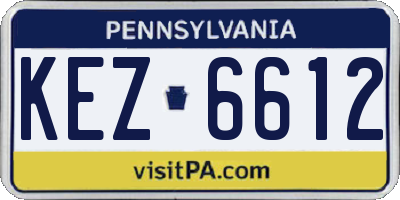 PA license plate KEZ6612